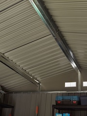 Rowlinson Dark Grey Trentvale 10 x 8ft Metal Garden Apex Shed with Assembly - Image 5 of 6