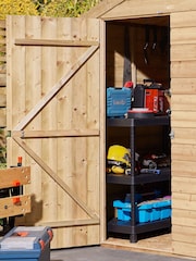 Rowlinson Natural Single Door Shiplap Apex 8x6ft Garden Shed with Window - Image 3 of 6