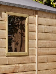 Rowlinson Natural Single Door Shiplap Apex 8x6ft Garden Shed with Window - Image 4 of 6