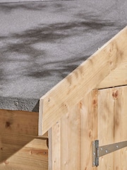 Rowlinson Natural Single Door Shiplap Apex 8x6ft Garden Shed with Window - Image 5 of 6