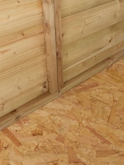 Rowlinson Natural Single Door Shiplap Apex 8x6ft Garden Shed with Window - Image 6 of 6