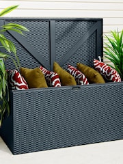 Rowlinson Anthracite Metal Garden Cushion Box with Assembly - Image 1 of 5