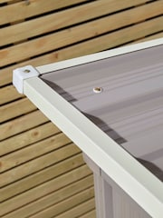 Rowlinson Light Grey Trentvale 8 x 4ft Metal Garden Pent Shed with Foundation Kit - Image 3 of 6