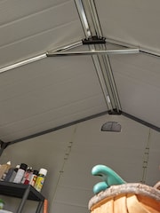 Rowlinson Light Grey Airevale 8 x 6ft Plastic Garden Apex Shed with Assembly - Image 5 of 6