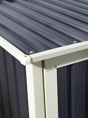 Rowlinson Dark Grey Trentvale 5 x 3ft Metal Garden Pent Shed, Foundation Kit & Assembly - Image 3 of 6