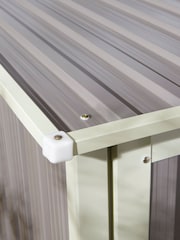 Rowlinson Light Grey Trentvale 5 x 3ft Metal Garden Pent Shed with Assembly - Image 3 of 6