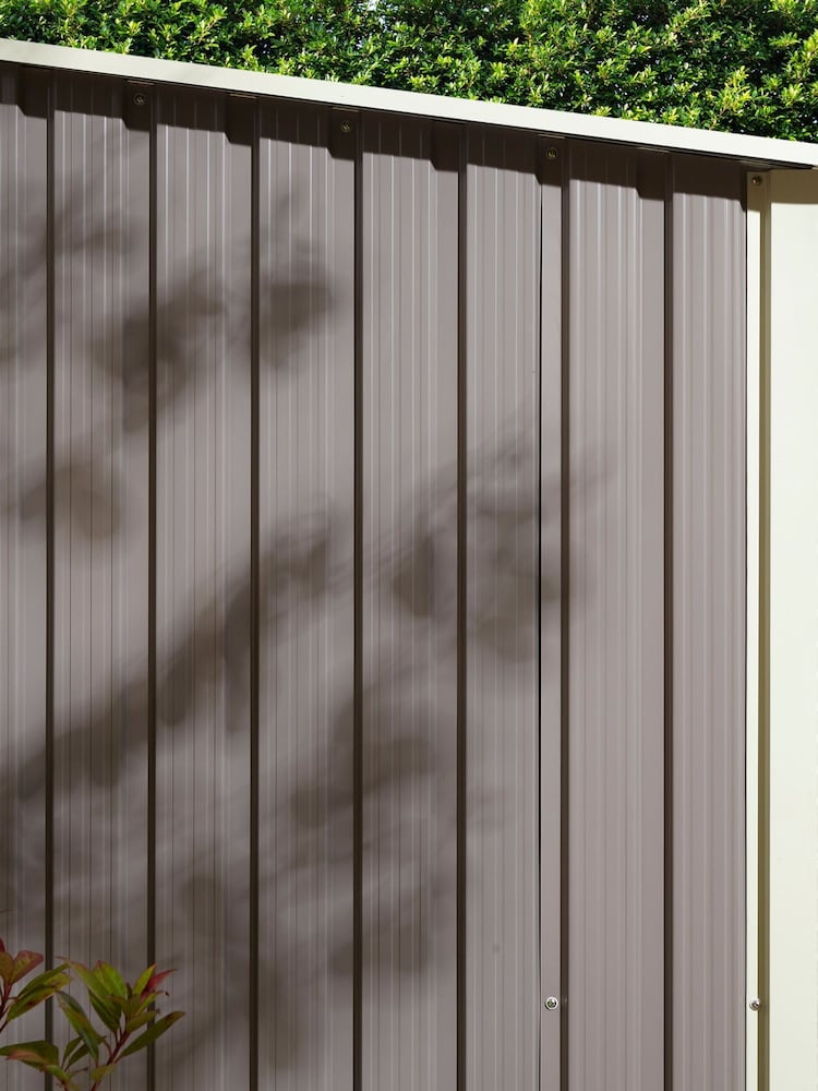 Rowlinson Light Grey Trentvale 5 x 3ft Metal Garden Pent Shed with Assembly - Image 6 of 6
