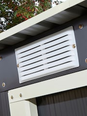 Rowlinson Dark Grey Trentvale 8 x 4ft Metal Garden Pent Shed with Foundation Kit - Image 3 of 6