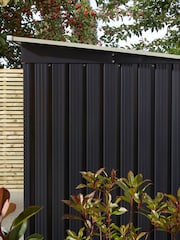 Rowlinson Dark Grey Trentvale 8 x 4ft Metal Garden Pent Shed with Assembly - Image 6 of 6
