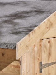 Rowlinson Natural 6 x 4ft Single Door Shiplap Apex Garden Shed - Image 3 of 4