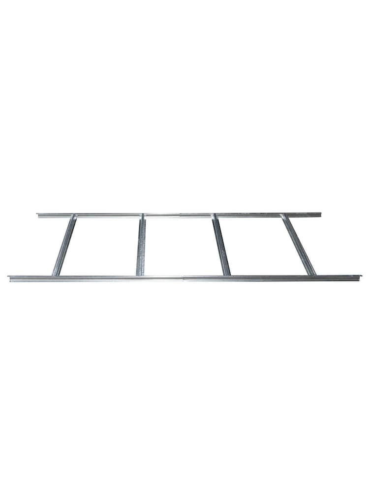 Rowlinson Light Grey Trentvale 8 x 6ft Metal Garden Apex Shed with Foundation Kit - Image 6 of 6