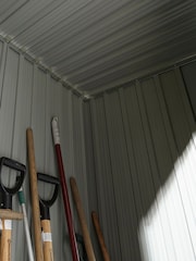 Rowlinson Dark Grey Trentvale 5 x 3ft Metal Garden Pent Shed with Assembly - Image 4 of 6