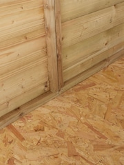 Rowlinson Natural 8 x 6ft Single Door Shiplap Apex Garden Shed - Image 5 of 6