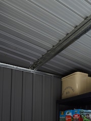 Rowlinson Light Grey Trentvale 8 x 4ft Metal Garden Pent Shed with Assembly - Image 5 of 6