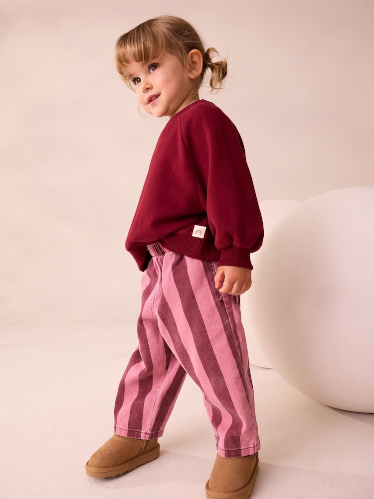 Berry Pink Stripe Trousers (3mths-7yrs) - Image 2 of 7