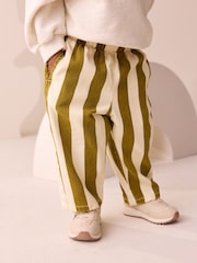 Olive Green Stripe Trousers (3mths-7yrs) - Image 1 of 8