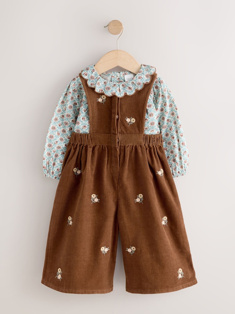 white christmas dresses Infant Girl Classics Outfit Chocolate Stripes Skirt Set Marie Nicole XXS(12/18mos) main image 1