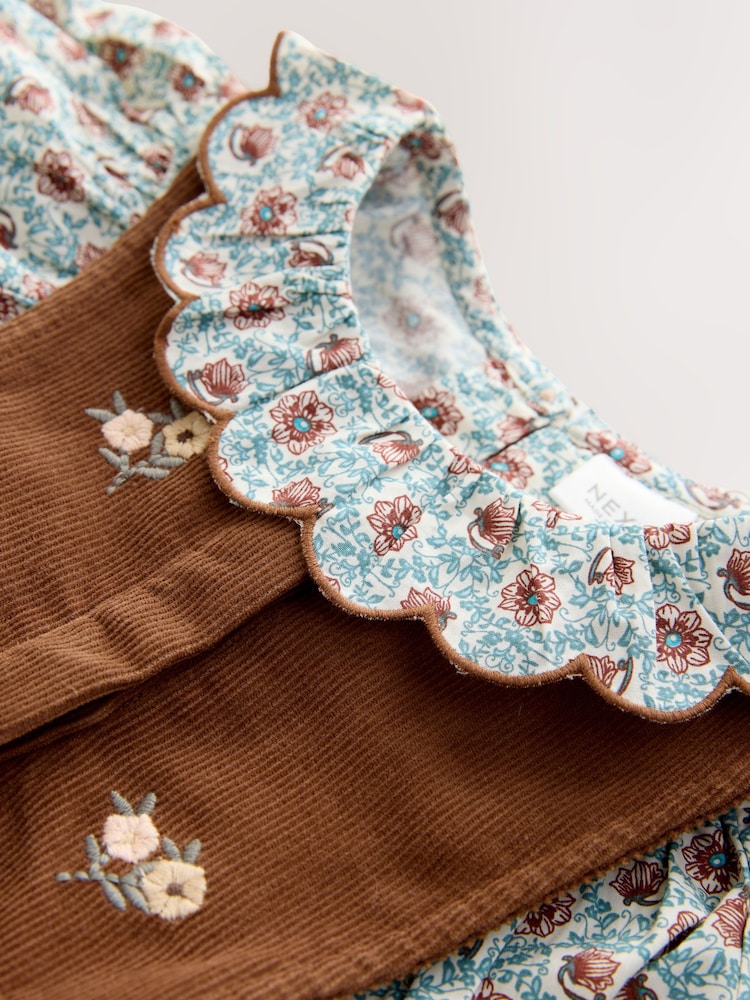 Chocolate Brown Cord Dungarees & Blouse Set (3mths-7yrs) - Image 8 of 8