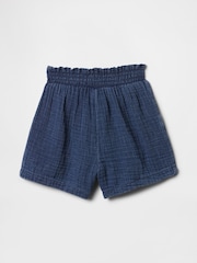 Gap Blue Crinkle Gauze Pull On Shorts (6mths-5yrs) - Image 2 of 2