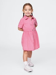 Gap Pink Denim Shirt Dress (6mths-5yrs) - Image 1 of 3