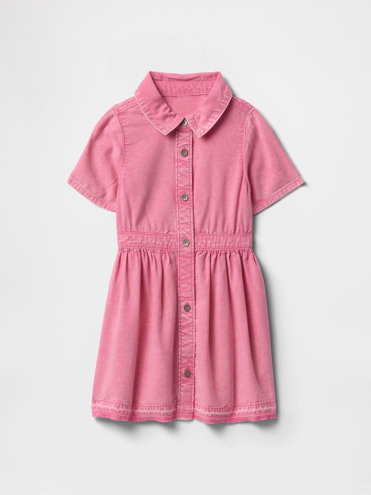 Gap Pink Denim Shirt Dress (6mths-5yrs) - Image 2 of 3