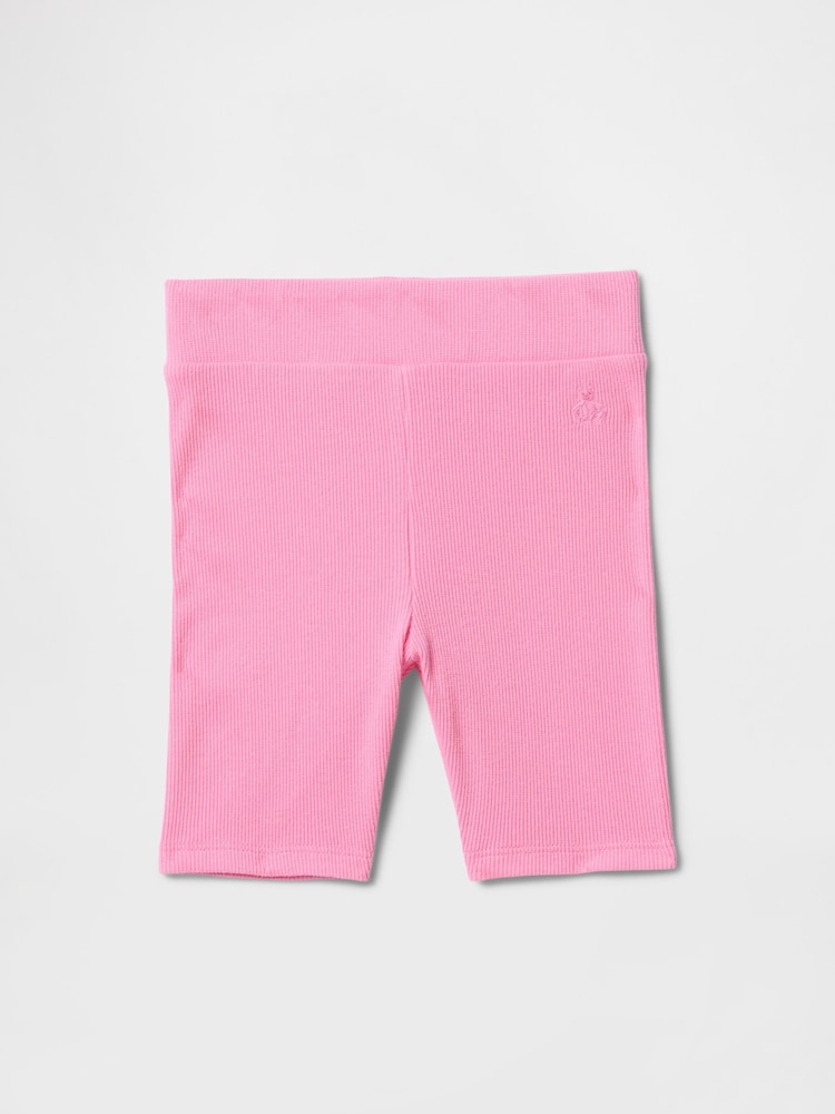 Gap Pink Ribbed Cycling Shorts (6mths-5yrs) - Image 1 of 2
