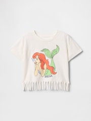 Gap White Ariel Disney Short Sleeve Fringe T-Shirt (6mths-5yrs) - Image 1 of 3