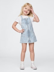 Gap Cotton Striped Denim Pinafore Dress (6mths-5yrs) - Imagen 1 de 3