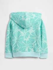 Grün - Gap – Fleece-gefütterter Hoodie mit Reißverschluss und Logo (6M.–5J.) - Bild 2 von 3