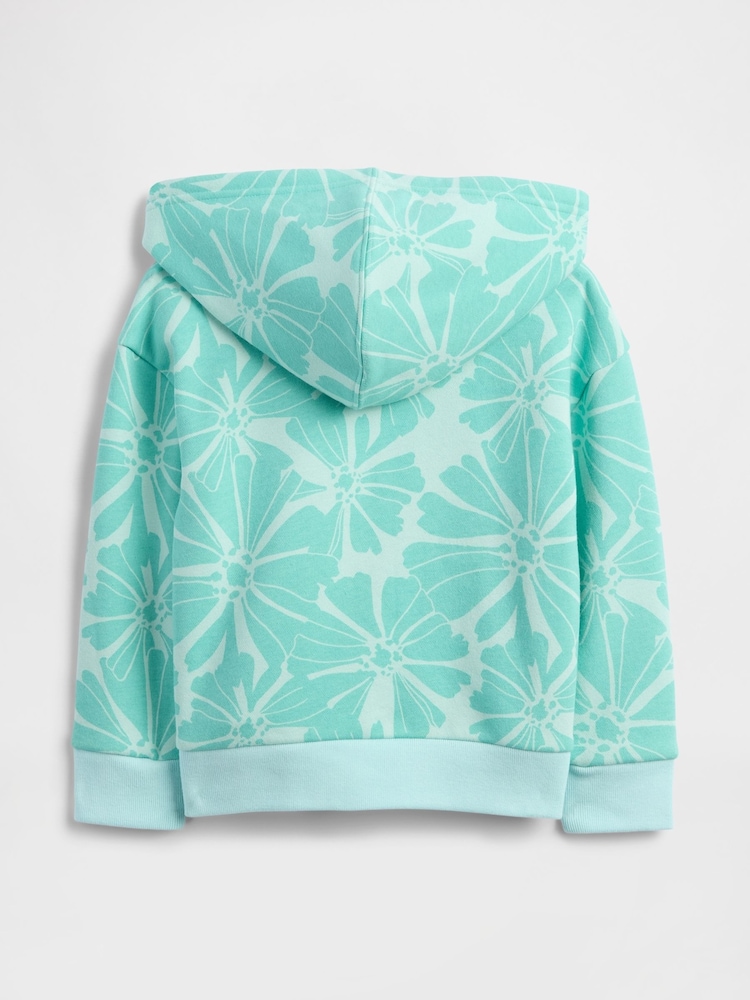 Grün - Gap – Fleece-gefütterter Hoodie mit Reißverschluss und Logo (6M.–5J.) - Bild 2 von 3