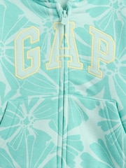 Grün - Gap – Fleece-gefütterter Hoodie mit Reißverschluss und Logo (6M.–5J.) - Bild 3 von 3