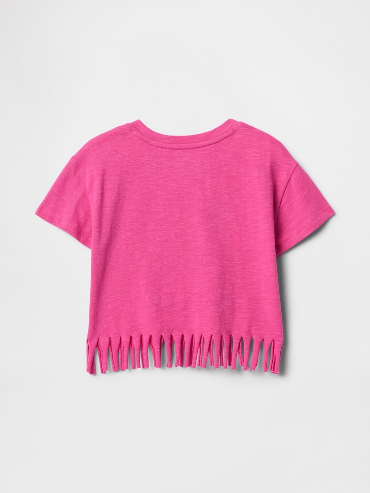 Gap Pink Minnie Mouse Disney Short Sleeve Fringe T-Shirt (6mths-5yrs) - Image 2 of 3