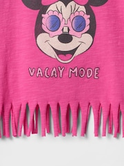 Gap Pink Minnie Mouse Disney Short Sleeve Fringe T-Shirt (6mths-5yrs) - Image 3 of 3