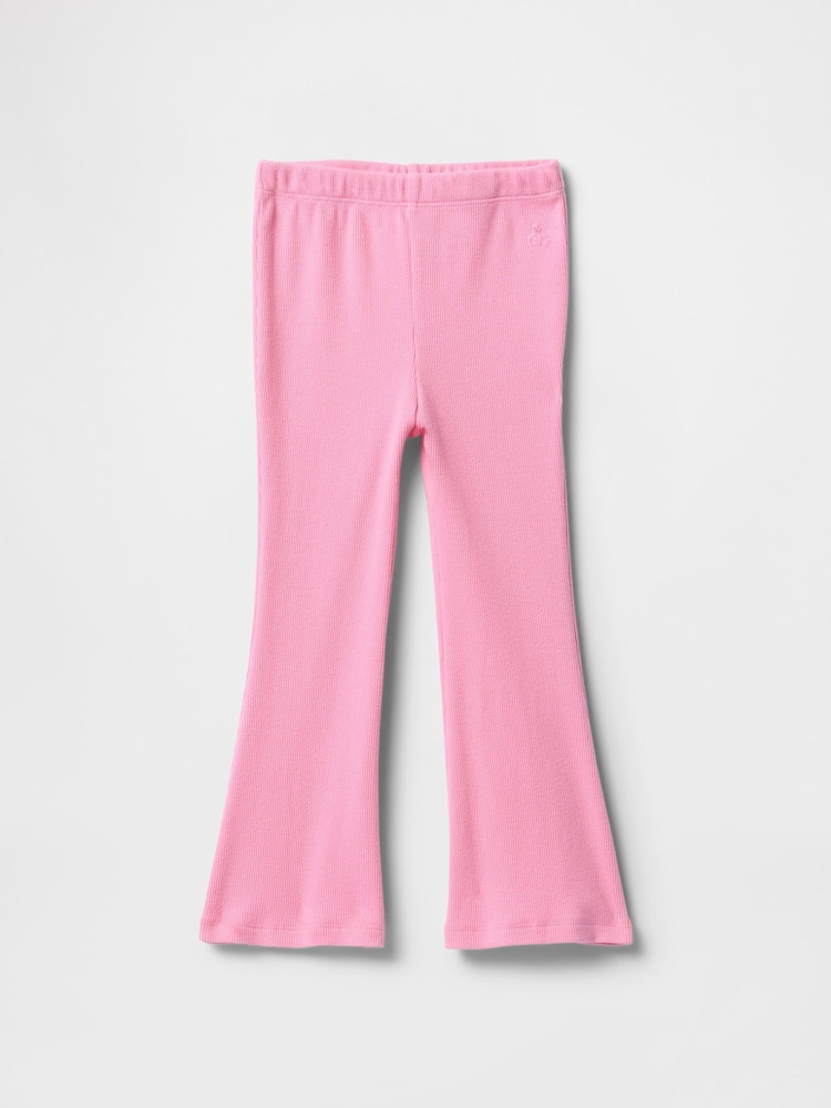 Gap Pink Ribbed Flare Leggings (6mths-5yrs) - Image 1 of 2