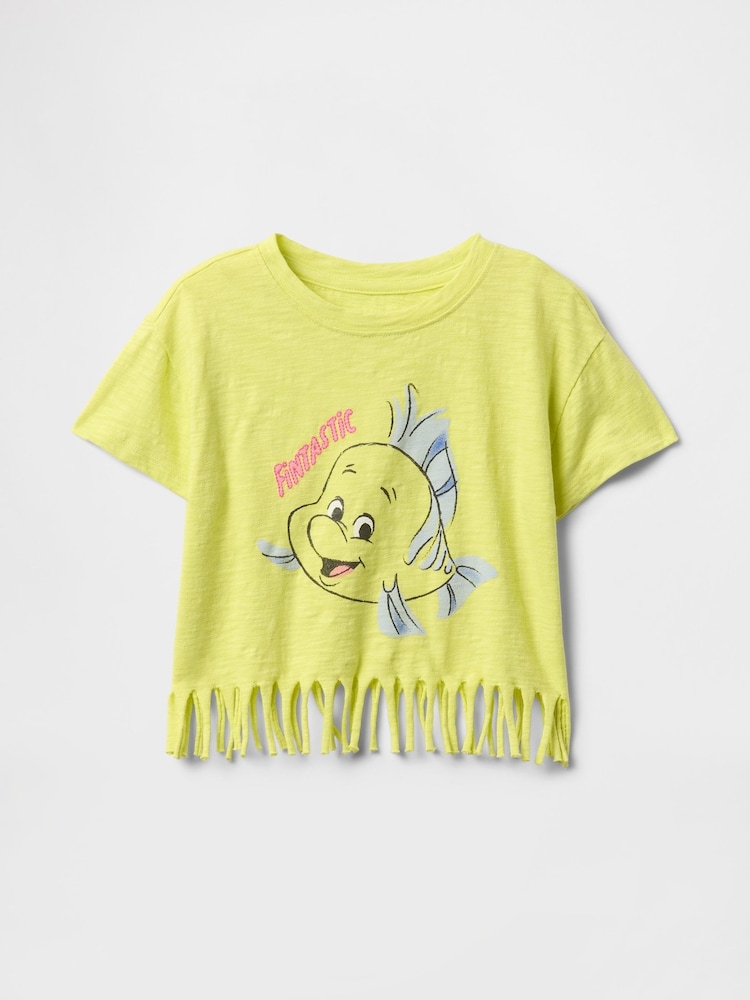 Gap Yellow Flounder Disney Short Sleeve Fringe T-Shirt (6mths-5yrs) - Image 1 of 3