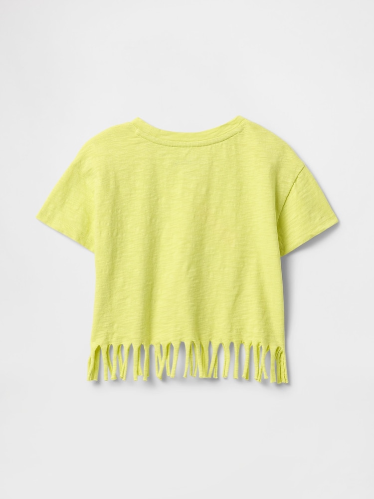 Gap Yellow Flounder Disney Short Sleeve Fringe T-Shirt (6mths-5yrs) - Image 2 of 3