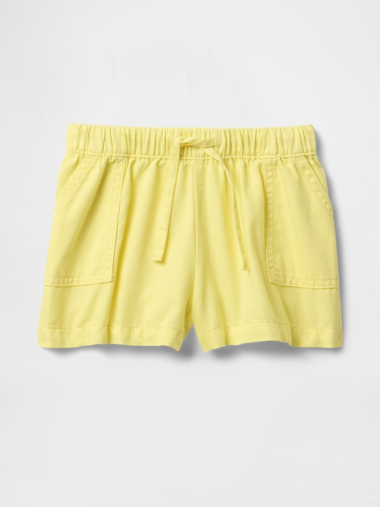 Galben - Pantaloni scurți Gap UltraSoft cu talie elastică (6luni-5ani) - Imaginea 2 din 4