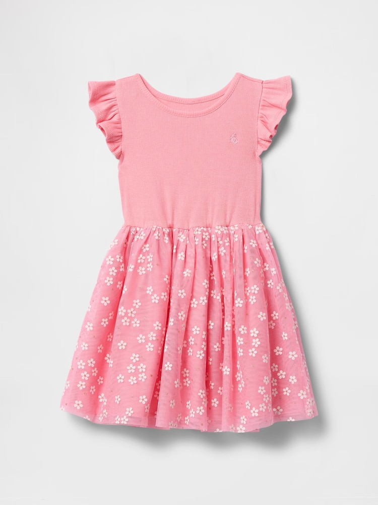 Gap Pink 2 in 1 Flower Tulle Dress (6mths-5yrs) - Image 2 of 3 Gap Pink 2 in 1 Flower Tulle Dress (6mths-5yrs) - Image 2 of 3