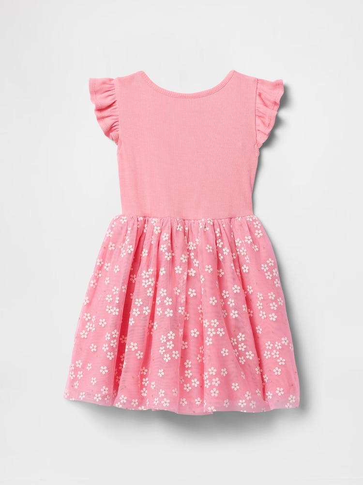 Gap Pink 2 in 1 Flower Tulle Dress (6mths-5yrs) - Image 3 of 3 Gap Pink 2 in 1 Flower Tulle Dress (6mths-5yrs) - Image 3 of 3