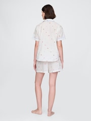 Gap White Floral Embroidered Pyjama Boxer Shorts - Image 2 of 4
