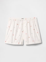 Gap White Floral Embroidered Pyjama Boxer Shorts - Image 3 of 4