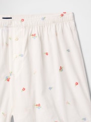 Gap White Floral Embroidered Pyjama Boxer Shorts - Image 4 of 4