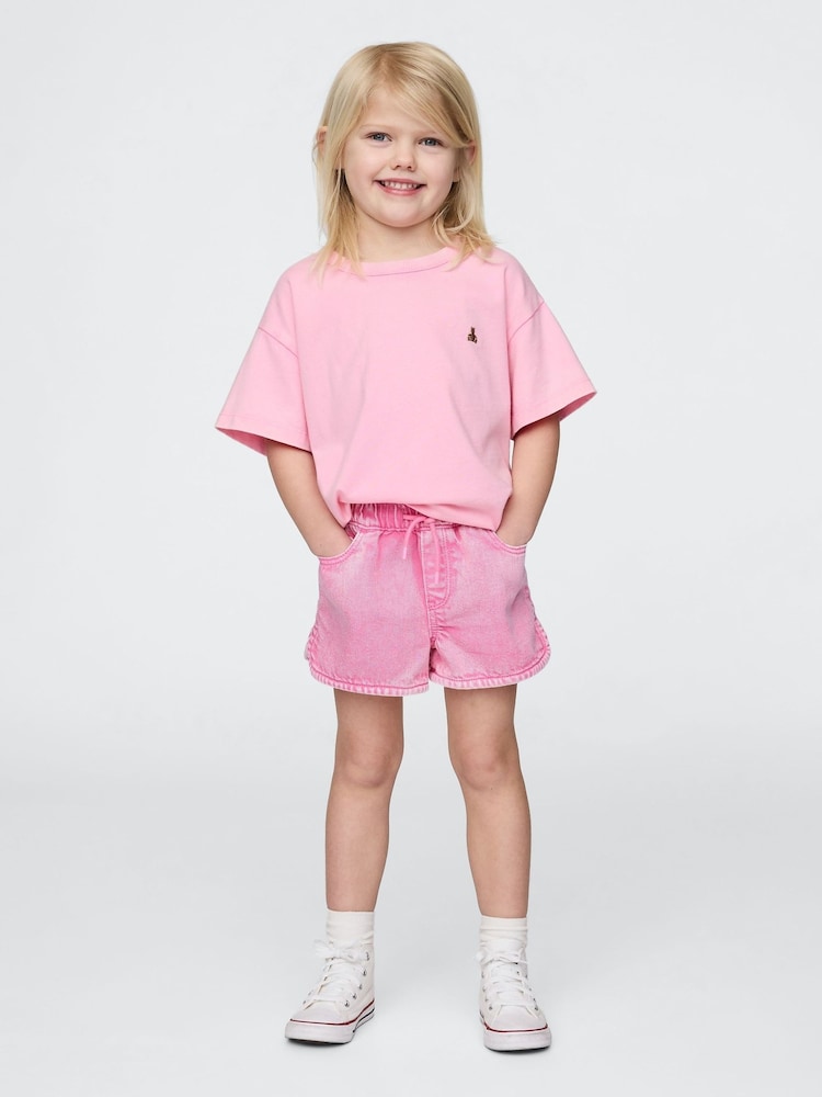 Gap Pink UltraSoft Denim Shorts (6mths-5yrs) - Image 1 of 4