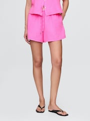 Gap Pink 100% Cotton Crinkle Gauze Easy Shorts - Image 1 of 7