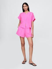 Gap Pink 100% Cotton Crinkle Gauze Easy Shorts - Image 4 of 7