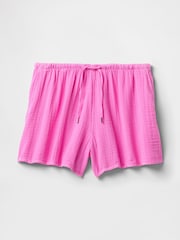 Gap Pink 100% Cotton Crinkle Gauze Easy Shorts - Image 5 of 7