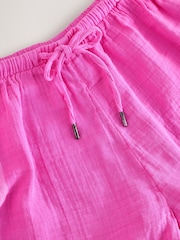 Gap Pink 100% Cotton Crinkle Gauze Easy Shorts - Image 7 of 7