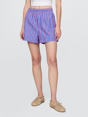 Gap Blue/Pink Cotton Poplin Striped Shorts - Image 1 of 8