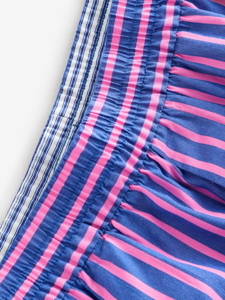 blauw/roze - Gap katoenen popeline gestreepte korte broek - Image 7 of 8