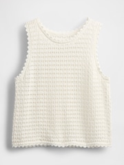 Wit - Gap 100% Cotton Crochet Vest - Image 4 of 5